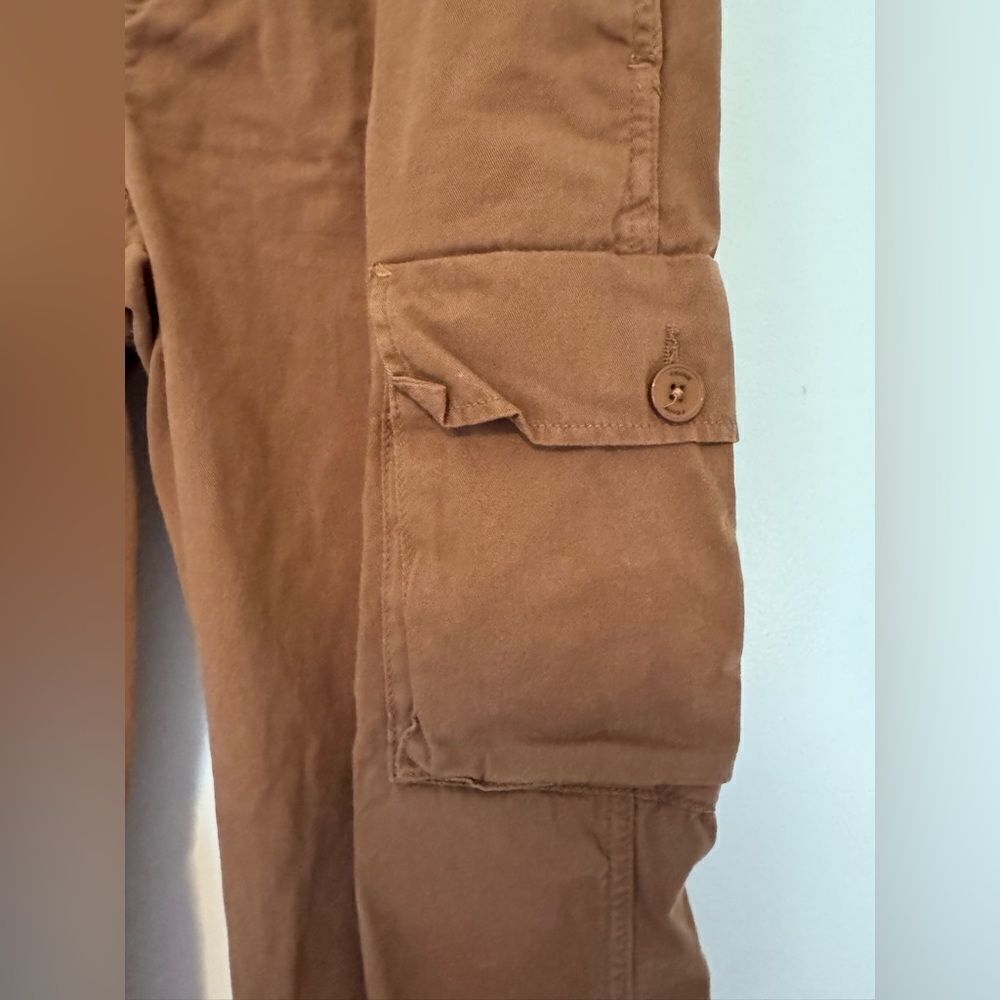 Frame Washed Flax Brown Cropped Cargo Pants Size 25 - Picture 4 of 9